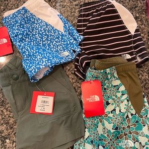 Girls North Face shorts lot size 10/12